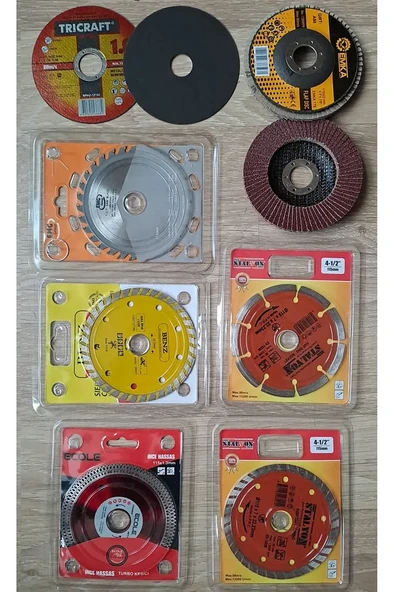 Ahşap Metal Mermer Granit Seramik kesici disk Seti Kesme Zımparalama Daire Disk Bıçak Takımı 115mm ürün görseli 1