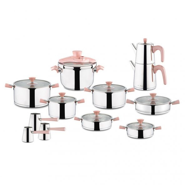 Aryıldız Pramit Rose Gold 22 Parça Cam İdeal Set ürün görseli 1