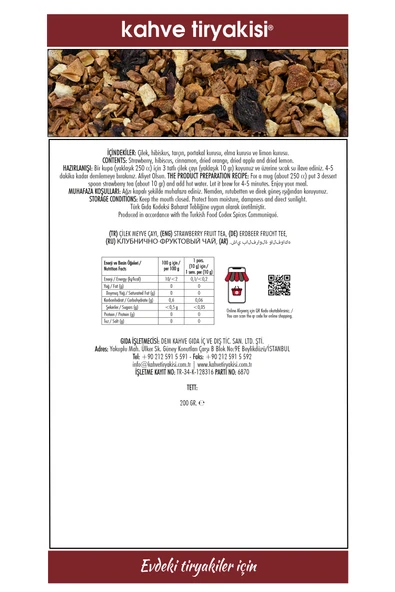 Çilek Çayı 200 Gr - Resim 2