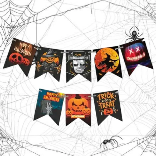 Cadılar Bayramı Banner Happy Halloween 18*270cm ürün görseli 1