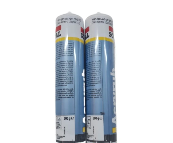 SOUDAL SİLİKONİZE MASTİK 500 GR ANT.GRİ (2 ADET ) ürün görseli 1