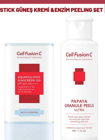 Cell Fusion C Stick Güneş Kremi ve Enzim Peeling Seti ürün görseli 1