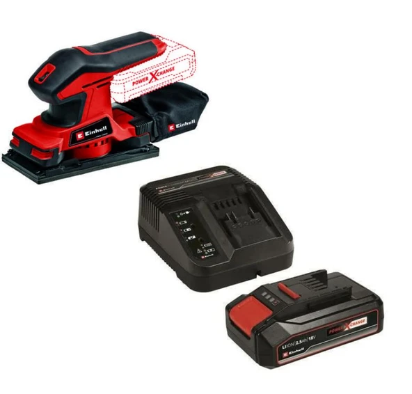 Einhell TC-OS 18/187 Li Akülü Titreşim Zımpara ve 2.5 Ah Akü Seti ürün görseli 1