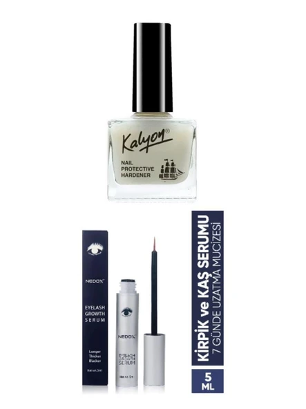 Kalyon Tırnak Sertleştirici+NEDOX Kaş Ve Kirpik Uzatıcı, Onarıcı, Besleyici Ve Güçlendirici Bakım Serum Garantili 5 ml ürün görseli 1