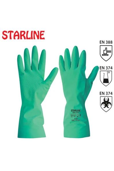 Kimyasal Nitril Eldiven Straline Stl-1513-9-9,5 (Large Beden) ürün görseli 1