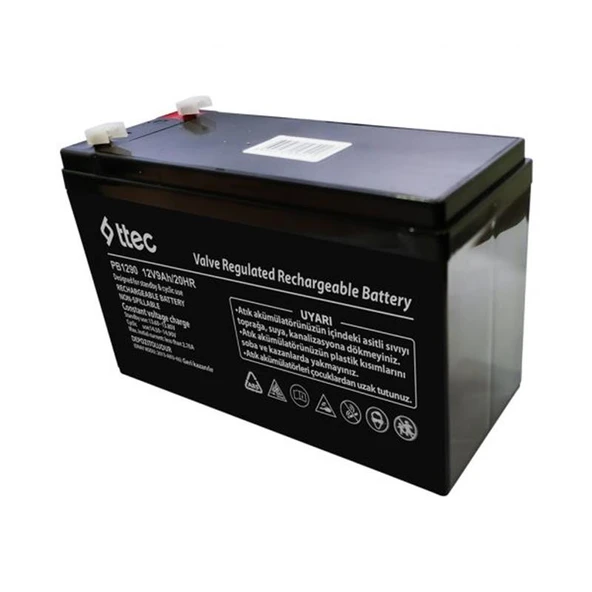 TTEC 12V 9AH BAKIMSIZ KURU TİP AKÜ ürün görseli 1