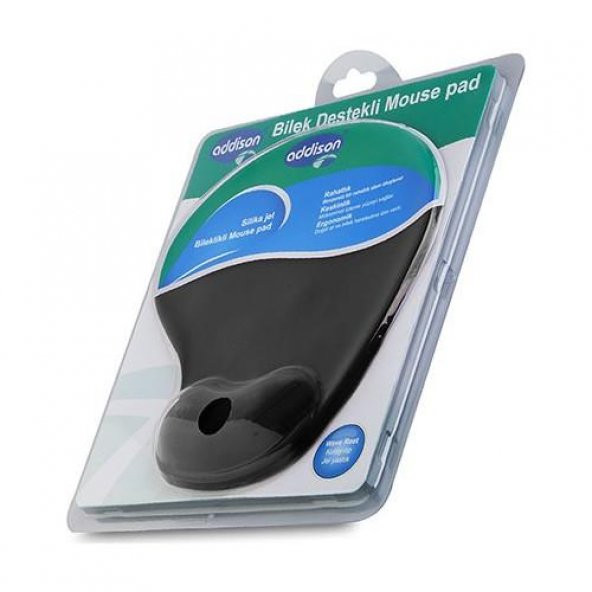 ADDISON MOUSE PAD BILEK DESTEKLI JEL SIYAH 300152 ürün görseli 1
