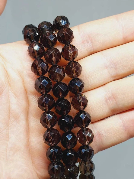 Dumanlı Kuvars Taşı Royal Quality Faset Kesim Dizi 10mm (52934) ürün görseli 1
