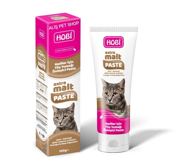 Hobi Extra Malt Paste Kediler İçin Tüy Yumağı Önleyici Pasta 100gr ürün görseli 1
