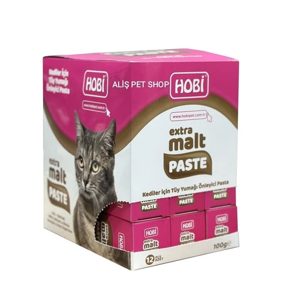 Hobi Extra Malt Paste Kediler İçin Tüy Yumağı Önleyici Pasta 100gr x 12 Adet ürün görseli 1