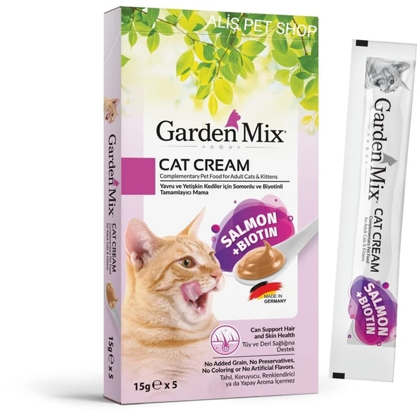 Garden Mix Kedi Kreması Somon Biotin 15grx5 Ad ürün görseli 1