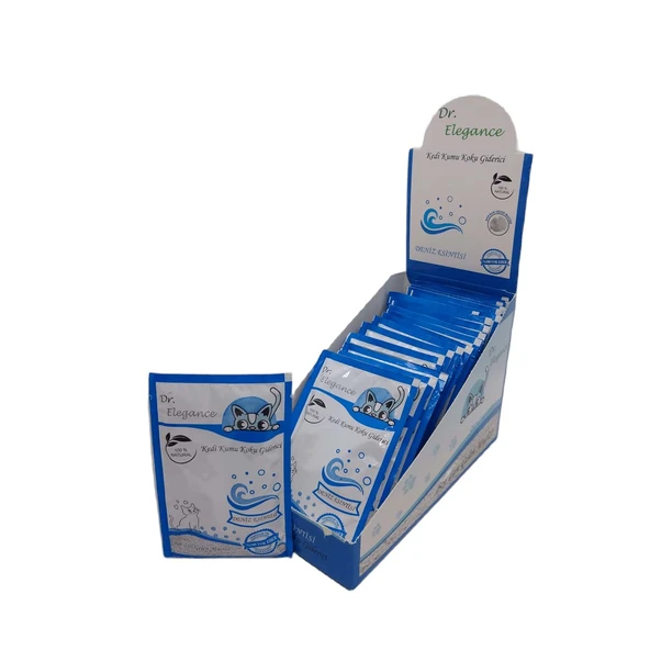 DR.ELEGANCE KEDİ KUMU KOKU GİDERİCİ DENİZ ESİNTİSİ 25 gr X 20 ADET ürün görseli 1