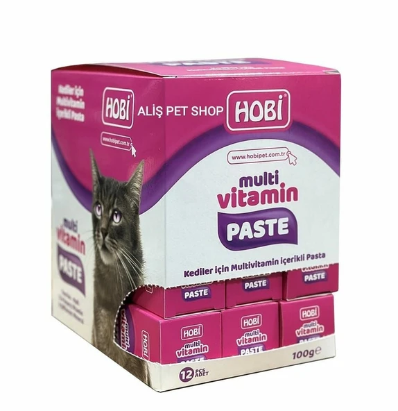 Hobi Multivitamin Paste Kediler İçin Multivitamin İçerikli Pasta 100gr x 12 Adet ürün görseli 1