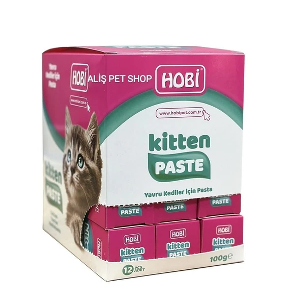 Hobi Kitten Paste Yavru Kediler İçin Multivitamin Pastası 100gr x 12 Adet ürün görseli 1