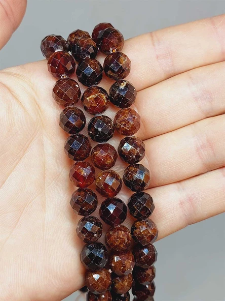 Lal (Granat) (Garnet) Taşı Royal Quality Faset Kesim Dizi 10mm (52914) ürün görseli 1