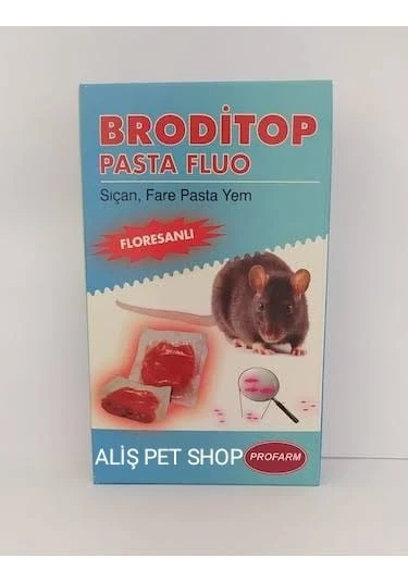 BRODITOP FLUO Floresanlı Fare Pasta Yemi 100 gr. Kutu ürün görseli 1