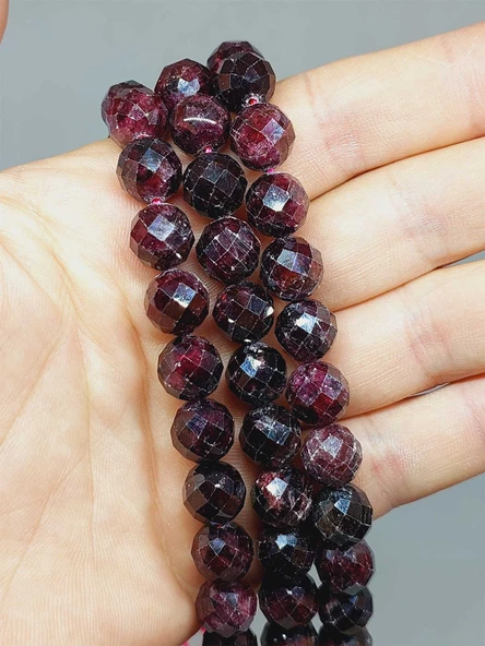 Lal (Granat) (Garnet) Taşı Royal Quality Faset Kesim Dizi 10mm (52918) ürün görseli 1