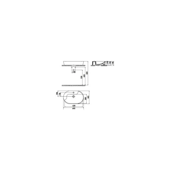 Creavit TP172 45X70 cm Set Üstü Lavabo - Resim 3
