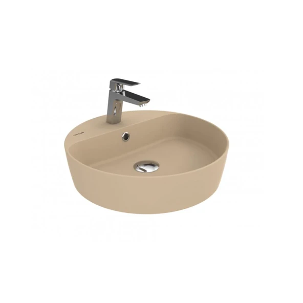 Creavit LP146 Loop Yuvarlak Çanak Lavabo Ø45 cm Mat Cappuccino ürün görseli 1