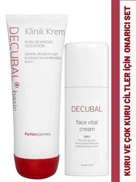 Decubal Kuru ve Çok Kuru Ciltler Için Özel Onarıcı Bakım Set Klinik Krem ve Face Vital ürün görseli 1