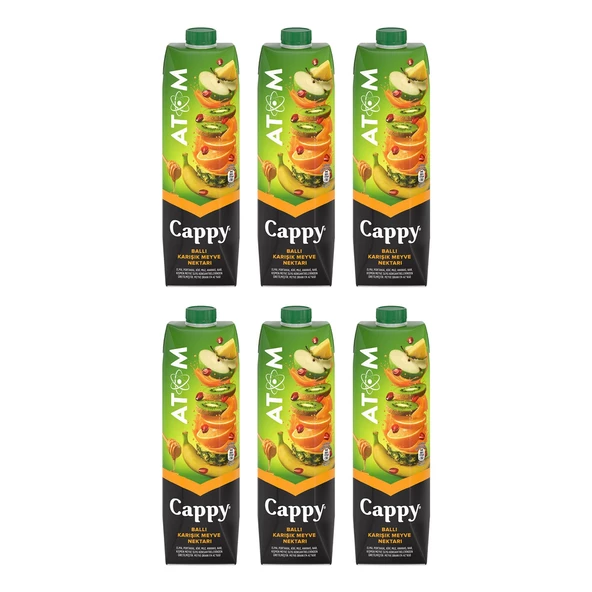 Cappy Atom Meyve Suyu 1 Lt x 6 Adet - Resim 2