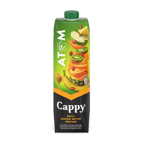 Cappy Atom Meyve Suyu 1 Lt x 6 Adet - Resim 3