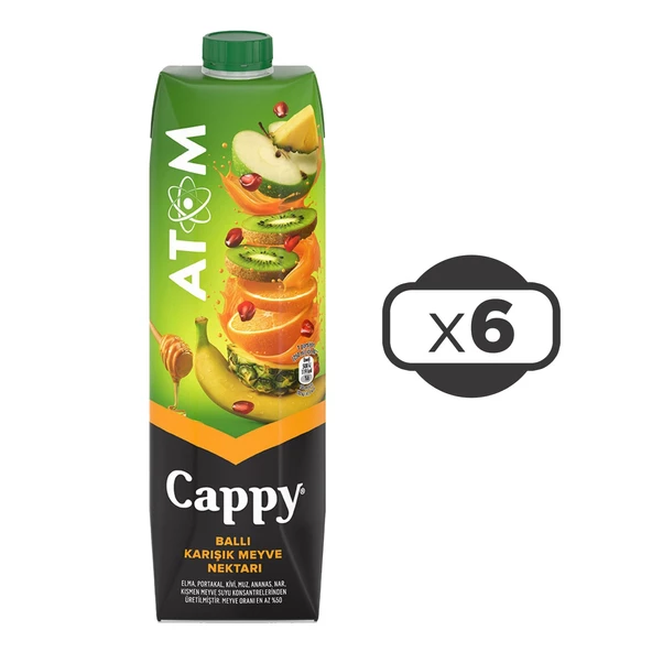 Cappy Atom Meyve Suyu 1 Lt x 6 Adet ürün görseli 1