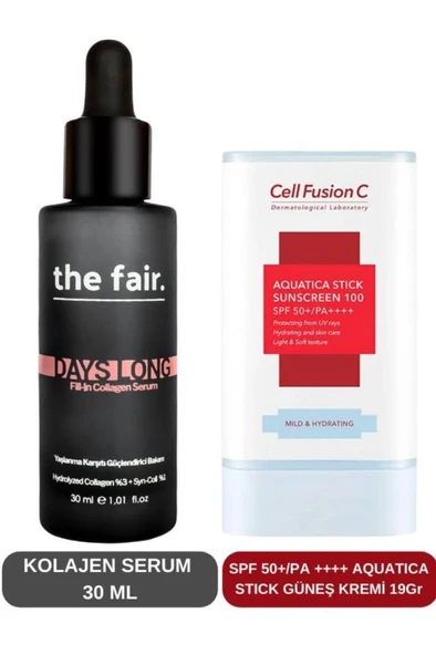 the fair. Kolajen Serum Ve Aquatica Stick Güneş Kremi Set ürün görseli 1