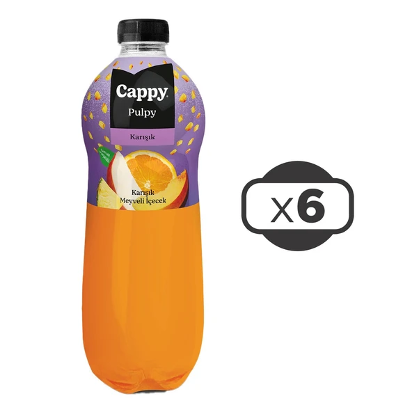 Cappy Pulpy Karışık Meyveli İçecek 1 Lt x 6 Adet ürün görseli 1