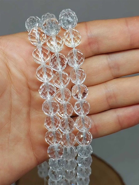 Kristal Kuvars Taşı Royal Quality Faset Kesim Dizi 10mm (52894) ürün görseli 1