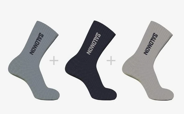 Salomon Everyday Crew 3 Pack 3 Parça-Adet  Unisex Çorap - Resim 3