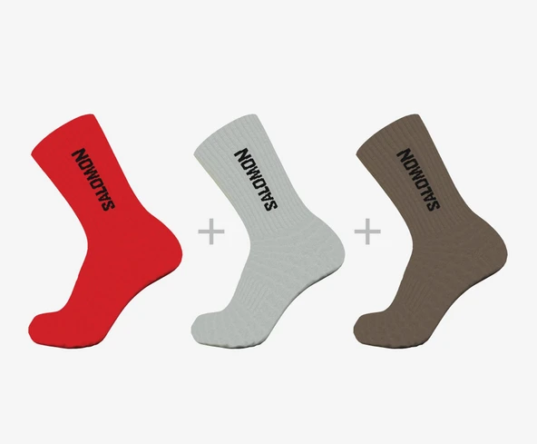 Salomon Everyday Crew 3 Pack 3 Parça-Adet  Unisex Çorap - Resim 4