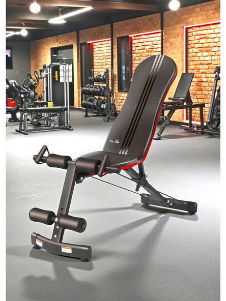 Voit V-FIT BY VOIT D202 Katlanabilir Incline/decline Ayarlanabilir Sırt Açılı Mekik ve Ağırlık Sehpası ürün görseli 1