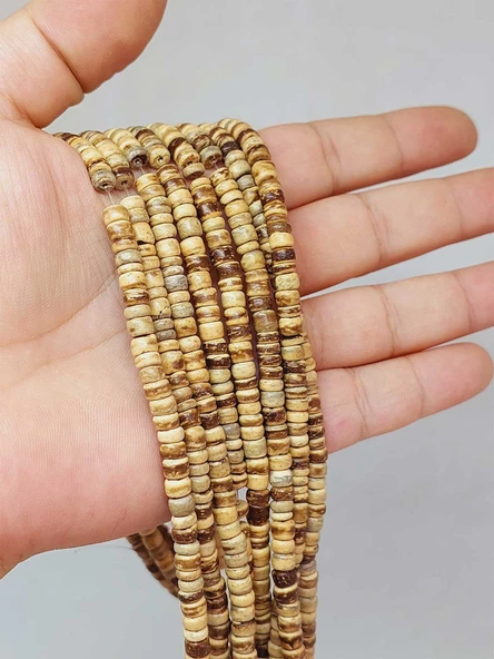 Hindistan Cevizi Kabuğu Ahşap Dizi Silindir Kesim 3*5mm (53094) ürün görseli 1
