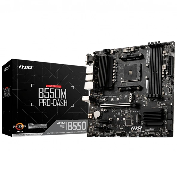 MSI B550M PRO-VDH DDR4 4400(OC) HDMI mATX AM4 ürün görseli 1