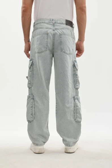 Erkek Kargo Cepli Jean Pantolon - Resim 8