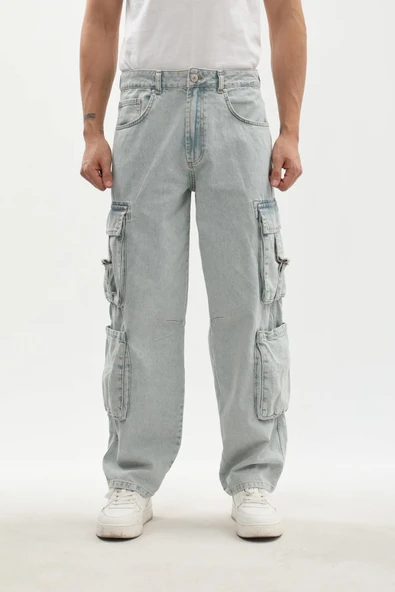 Erkek Kargo Cepli Jean Pantolon - Resim 7