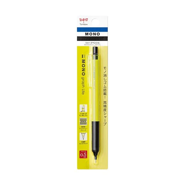 Tombow Mono Graph Lite Neon Mekanik Kurşun Kalem Neon Sarı / DPA-122D ürün görseli 1