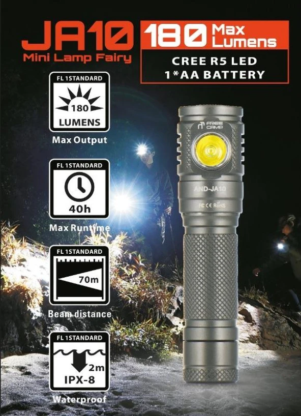 FreeCamp AND-JA10 Led Fener - Resim 3