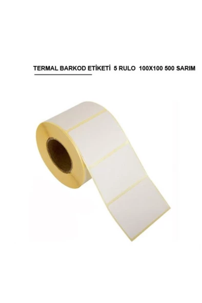 Ekstrafix Termal Barkod Etiketi 100x100 / 500 Sarım 5 Rulo ürün görseli 1