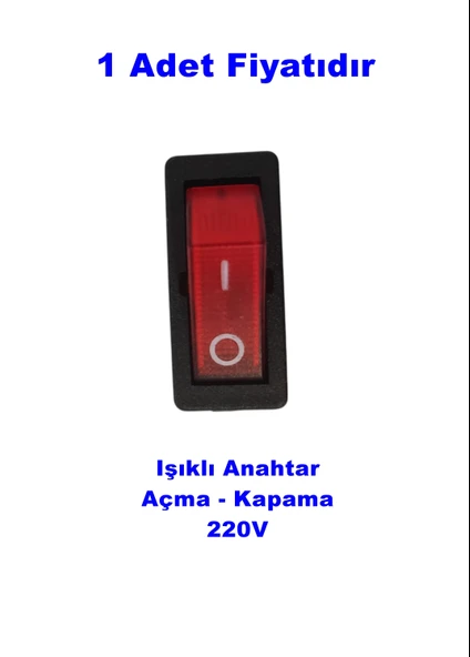 ENDER Tekli Işıklı Anahtar Soba Anahtarı ürün görseli 1