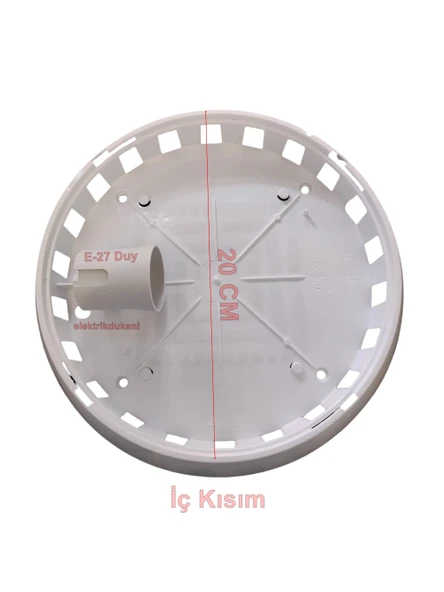 IŞILDAR Mini Trend Glop Armatür E-27 Beyaz - Resim 2