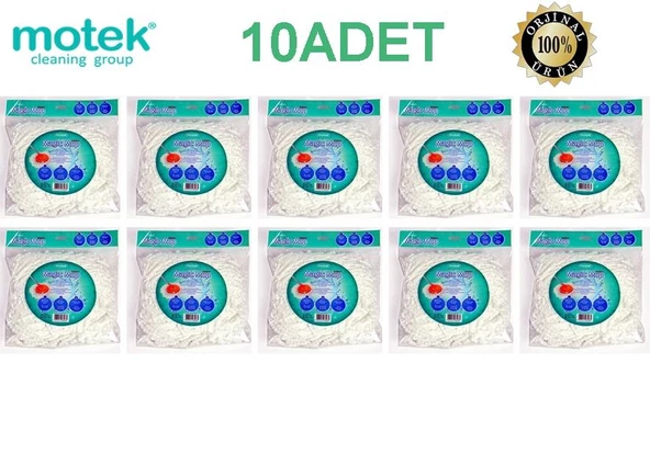 Motek Mop Orjinal Yedek Püskül Yedek Başlık Orjinal Ürün 10Adet ürün görseli 1