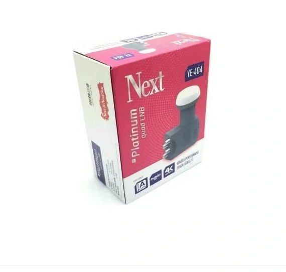 NEXT YE-404 4lü Platinum Dörtlü LNB 0.1dB Full HD 4K Universal LNBF Kaliteli ürün görseli 1