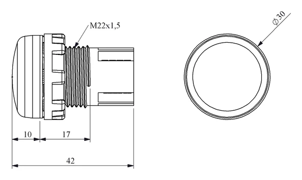 EMAS SİNYAL LAMBASI SARI 22MM 220V KORUMALI - Resim 3