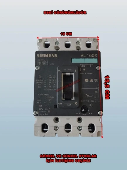 Siemens 3x100A Kompakt Şalter 55kA (3VA1110-5MH36-0AA0) ürün görseli 1
