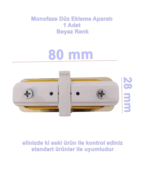 CATA MONOFAZE RAY EK ELEMANI BEYAZ - Resim 2