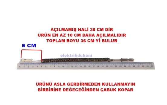 ENDER Tekli Kısa İnfrared Şömine Rezistansı 800W ürün görseli 1