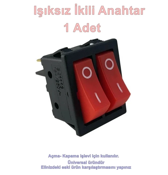 ENDER İkili Işıksız Anahtar Köprülü 16A 220 Volt IP44 (16 Amper Yüksek Kaliteli ) ürün görseli 1