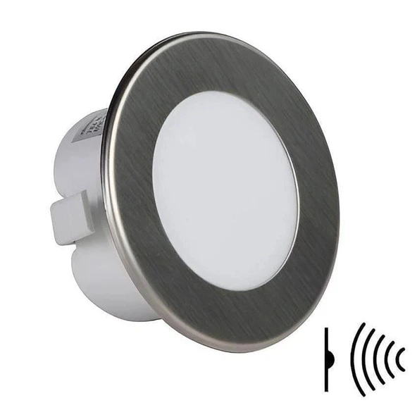 YCL YUVARLAK KROM LED SPOT 1,5W GÜN IŞIĞI RADAR SENSÖRLÜ ürün görseli 1